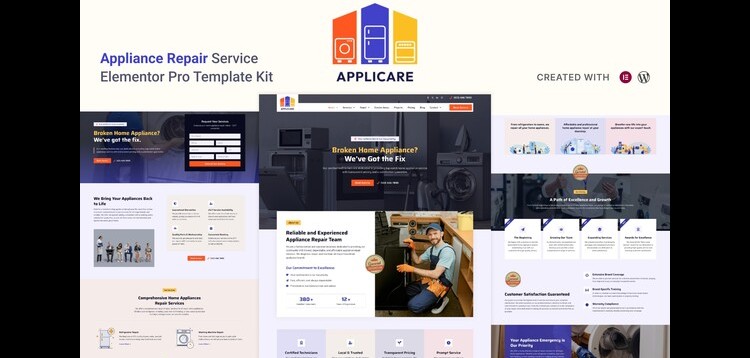 Item cover for download Applicare - Home Appliance Repair Services Elementor Pro Template Kit