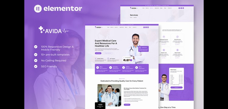 Item cover for download Avida - Health & Medical Elementor Template Kit